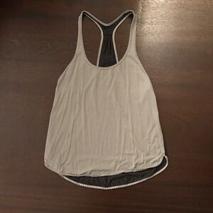 Lululemon Gray Two Tones Racerback Tank Top, size 4